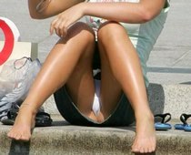 Public upskirt